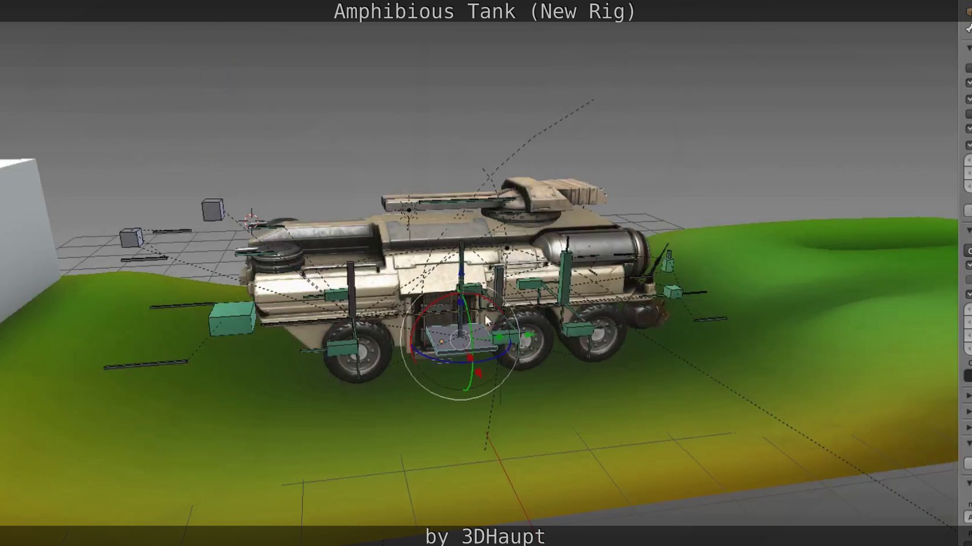 Amphibious Tank New Rig  Free low-poly 3D model_81