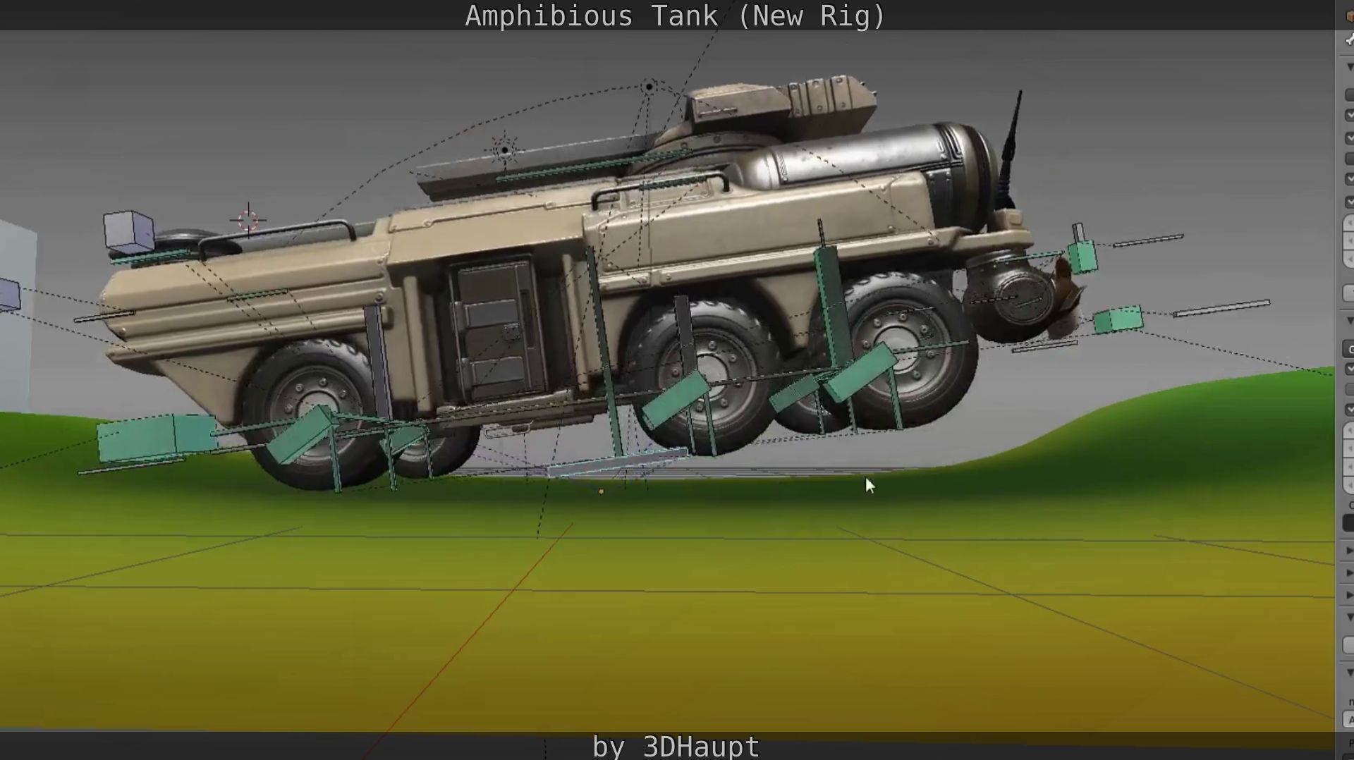 Amphibious Tank New Rig  Free low-poly 3D model_77