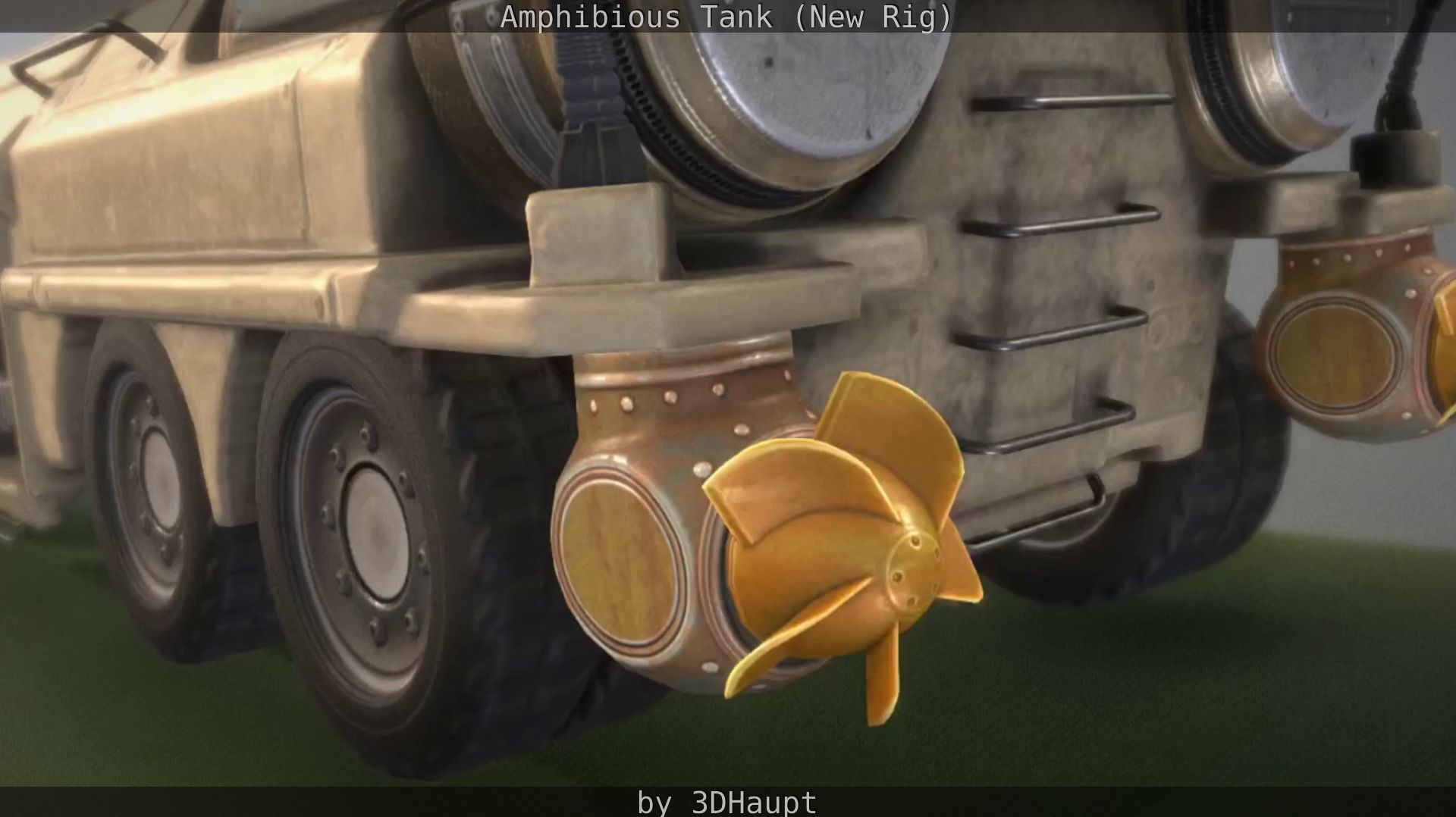 Amphibious Tank New Rig  Free low-poly 3D model_43