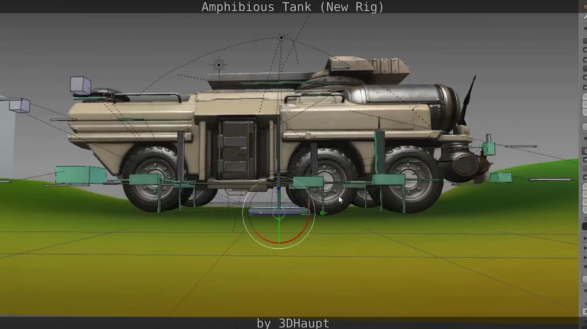 Amphibious Tank New Rig  Free low-poly 3D model_74