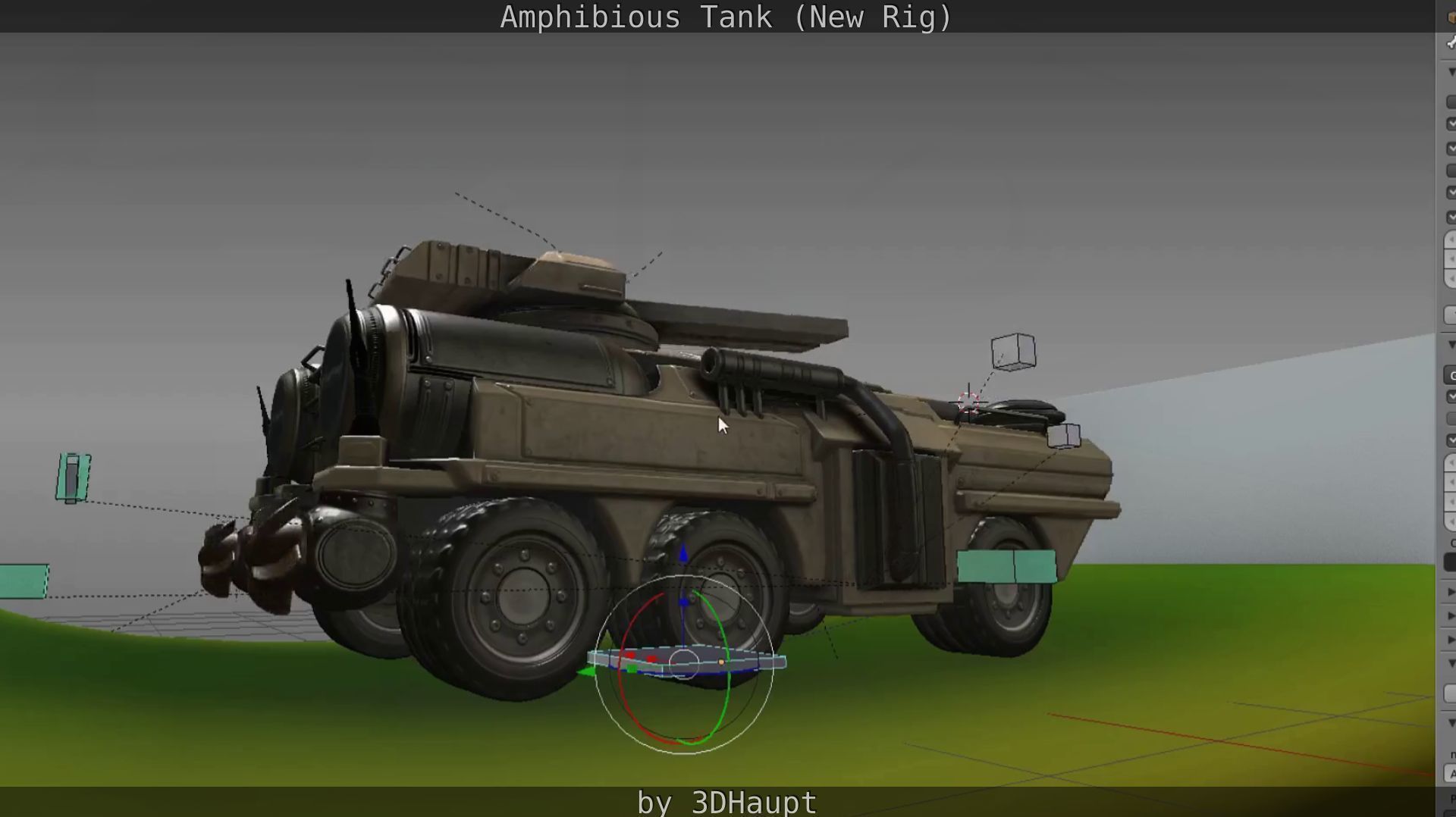 Amphibious Tank New Rig  Free low-poly 3D model_111