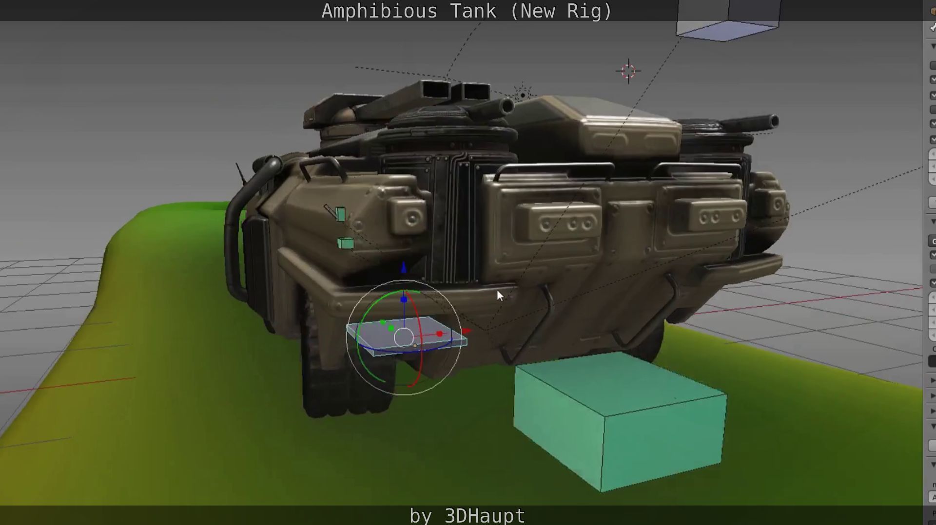 Amphibious Tank New Rig  Free low-poly 3D model_85