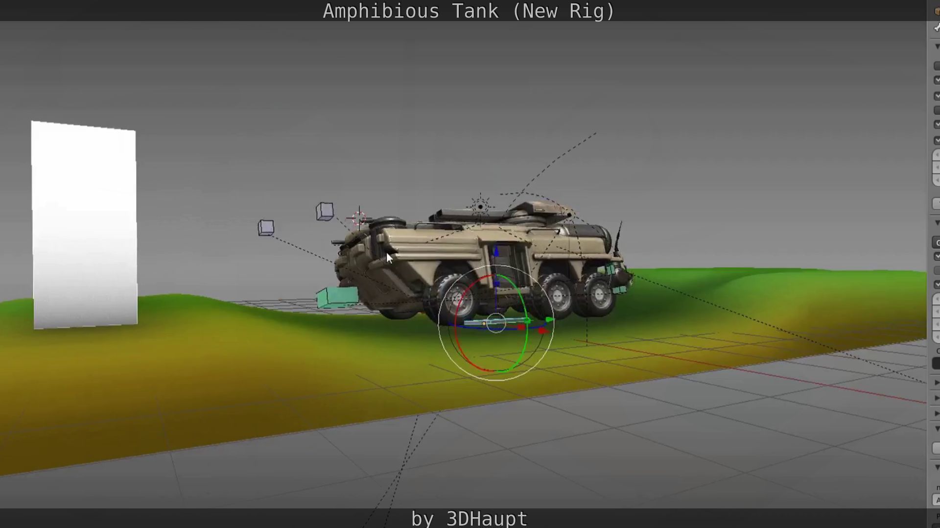 Amphibious Tank New Rig  Free low-poly 3D model_88
