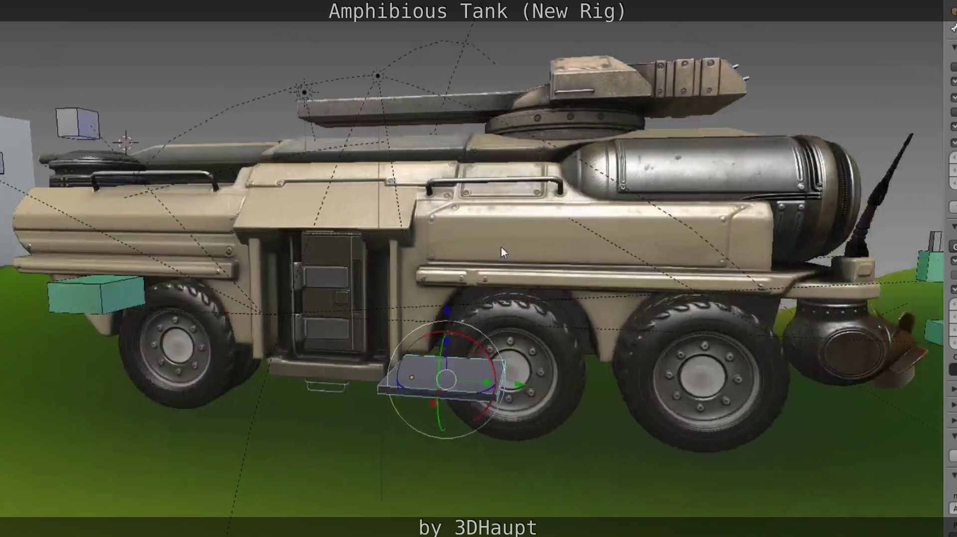 Amphibious Tank New Rig  Free low-poly 3D model_83