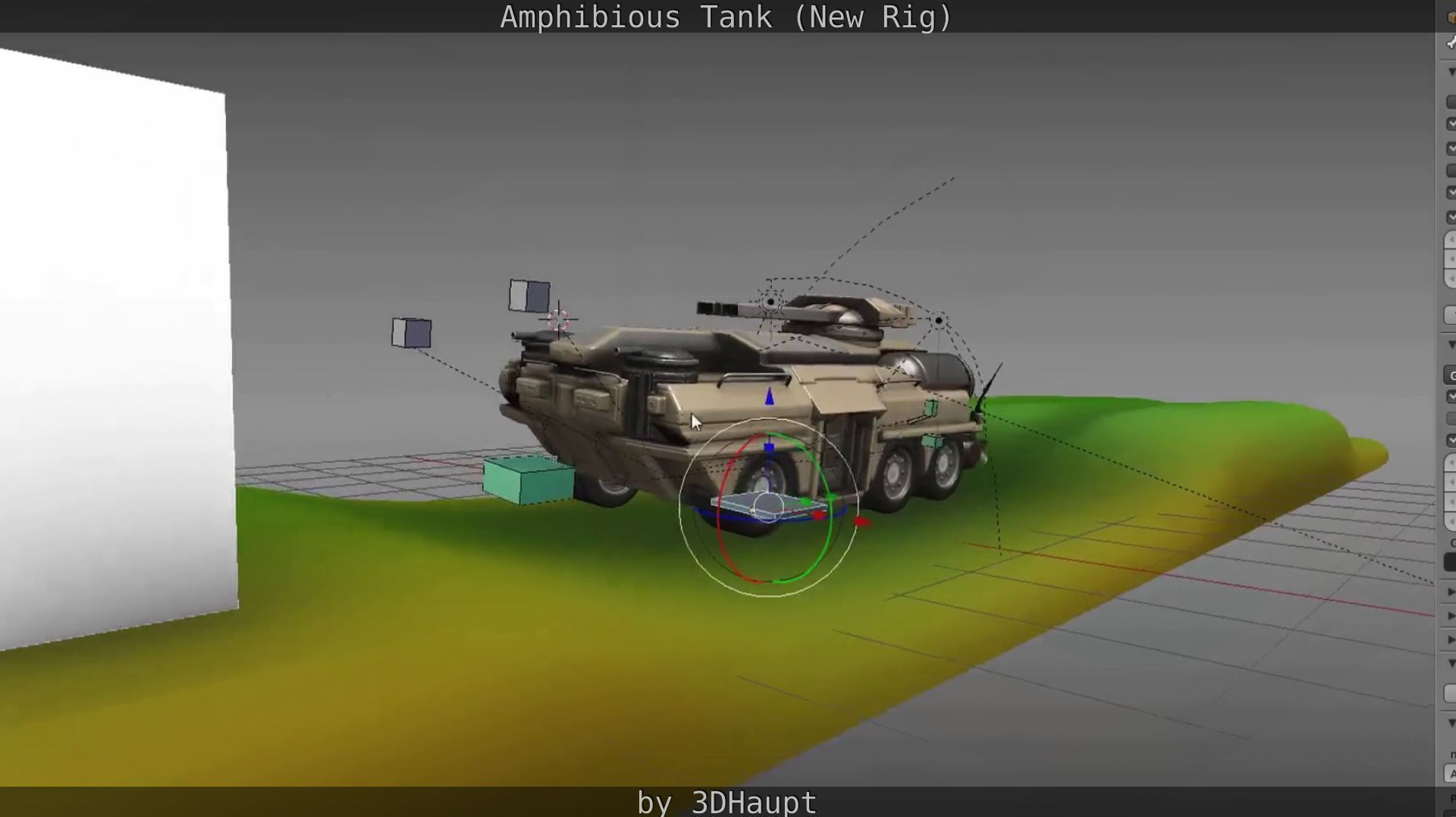 Amphibious Tank New Rig  Free low-poly 3D model_87