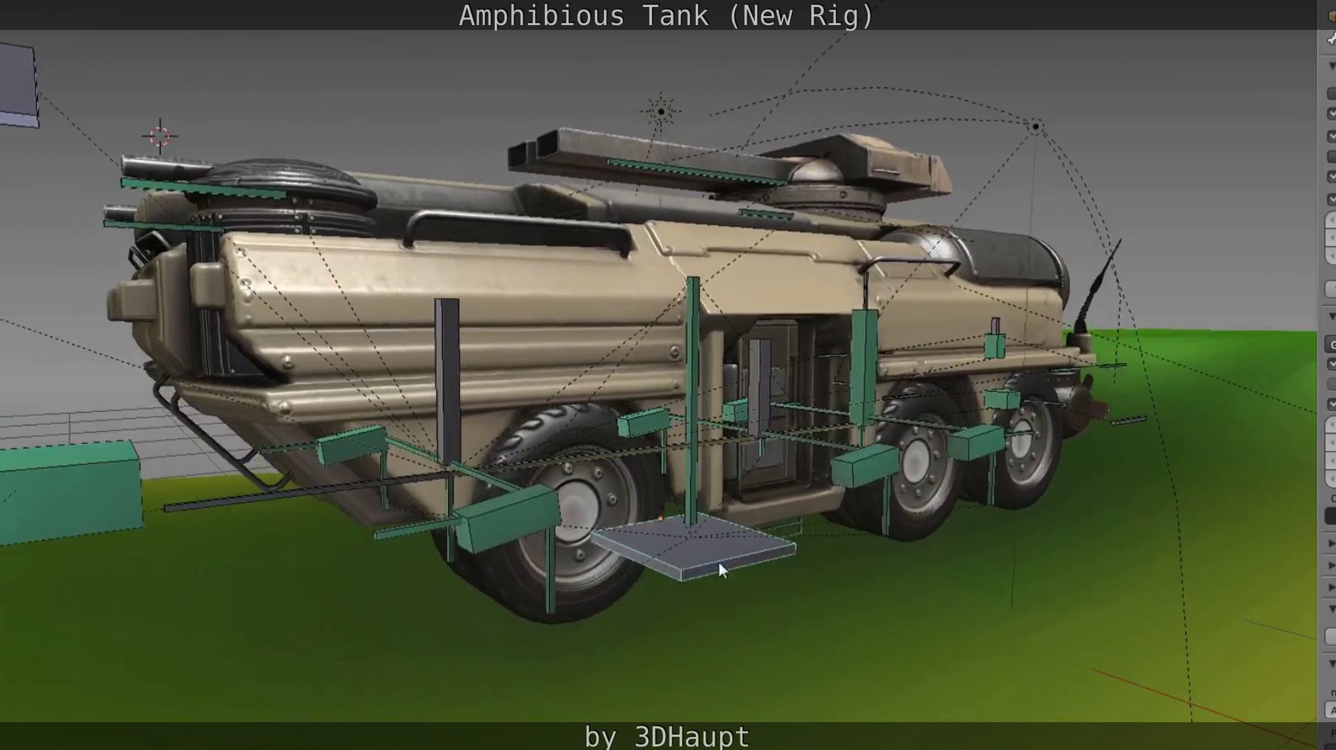 Amphibious Tank New Rig  Free low-poly 3D model_69