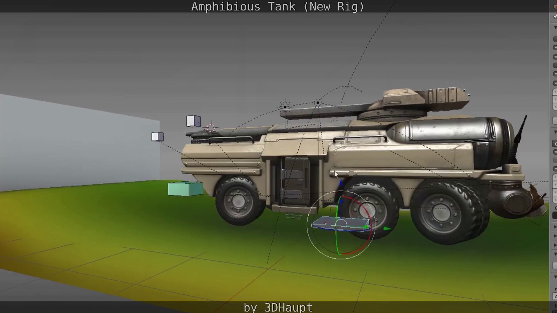 Amphibious Tank New Rig  Free low-poly 3D model_103