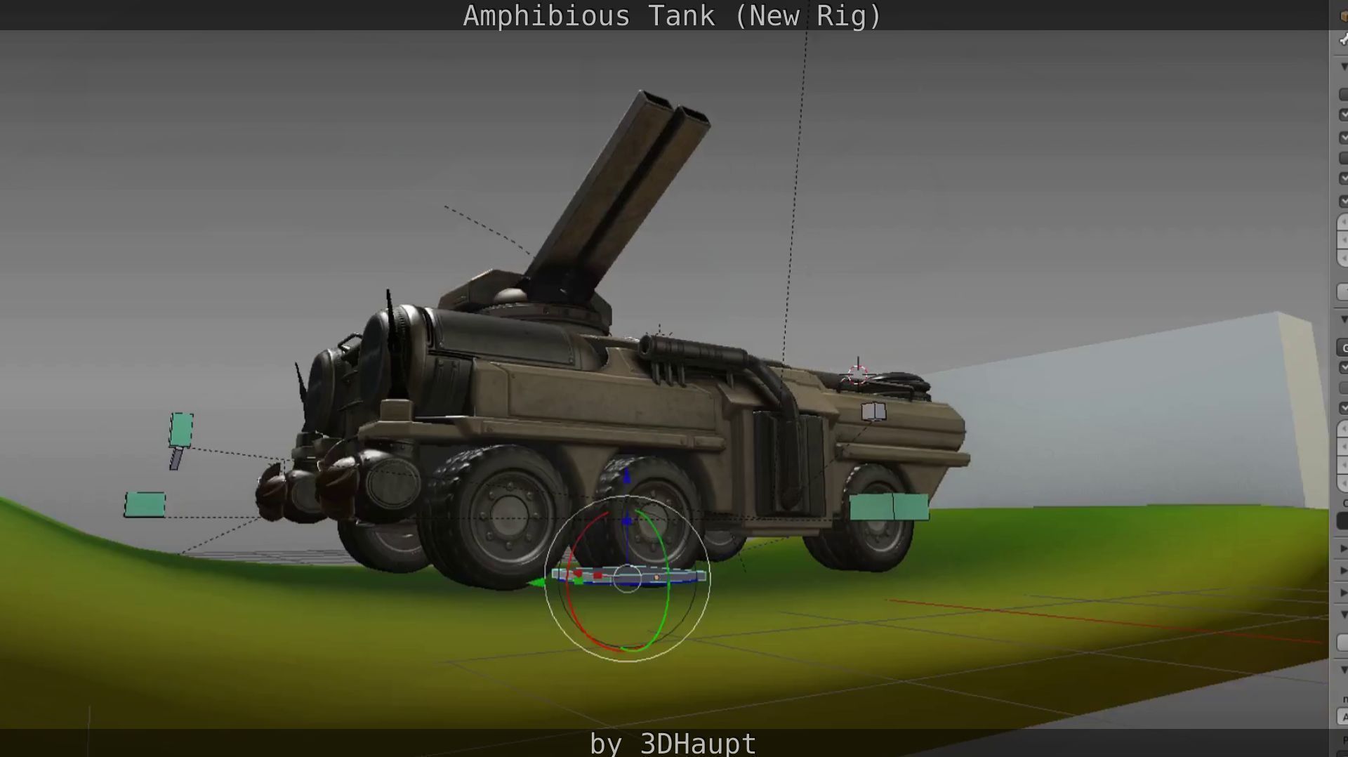 Amphibious Tank New Rig  Free low-poly 3D model_112