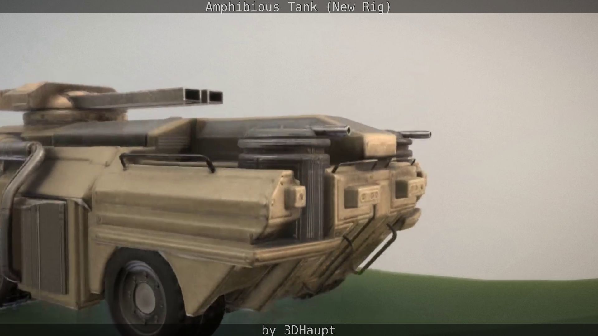 Amphibious Tank New Rig  Free low-poly 3D model_50