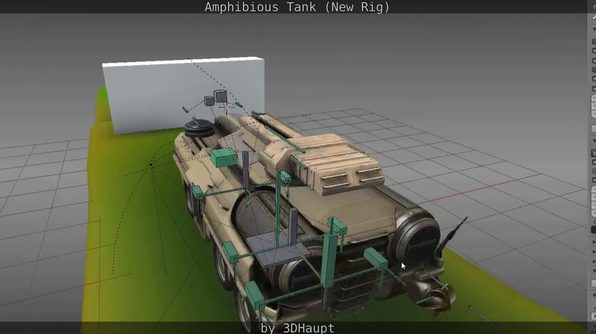 Amphibious Tank New Rig  Free low-poly 3D model_64
