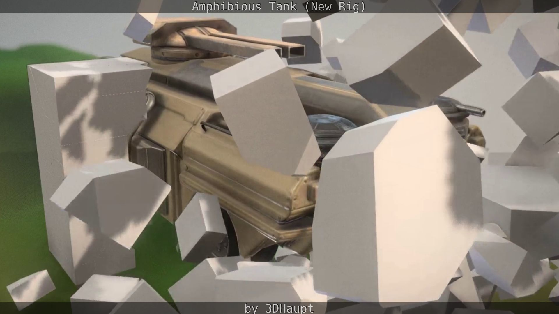 Amphibious Tank New Rig  Free low-poly 3D model_29