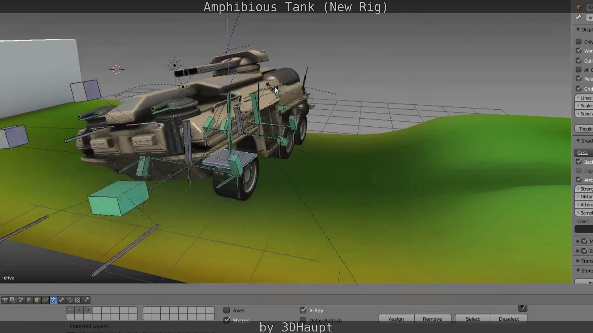 Amphibious Tank New Rig  Free low-poly 3D model_19