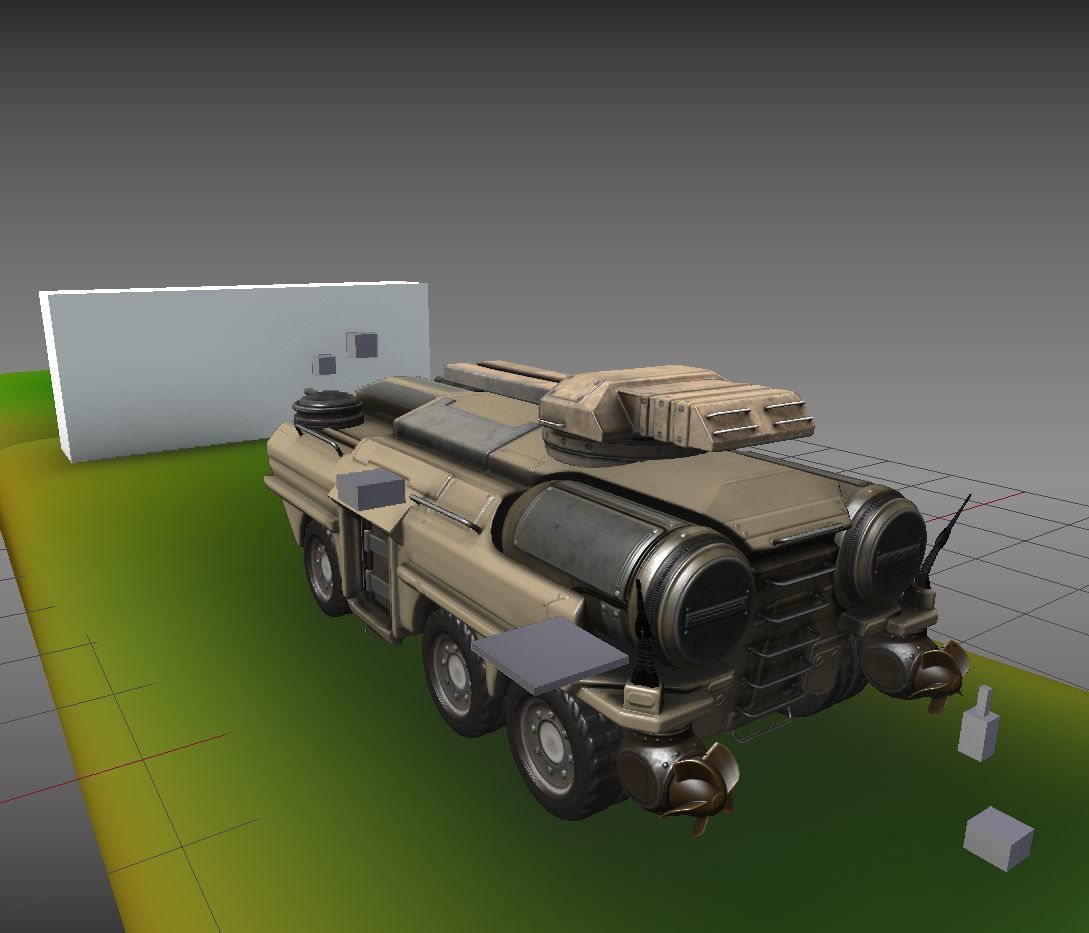 Amphibious Tank New Rig  Free low-poly 3D model_2