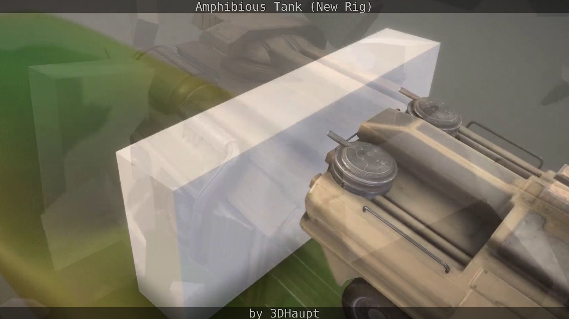 Amphibious Tank New Rig  Free low-poly 3D model_30