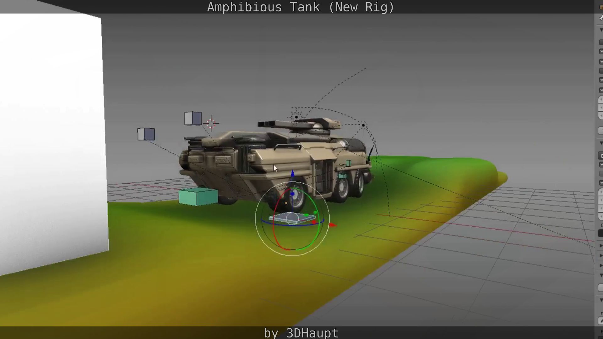 Amphibious Tank New Rig  Free low-poly 3D model_86