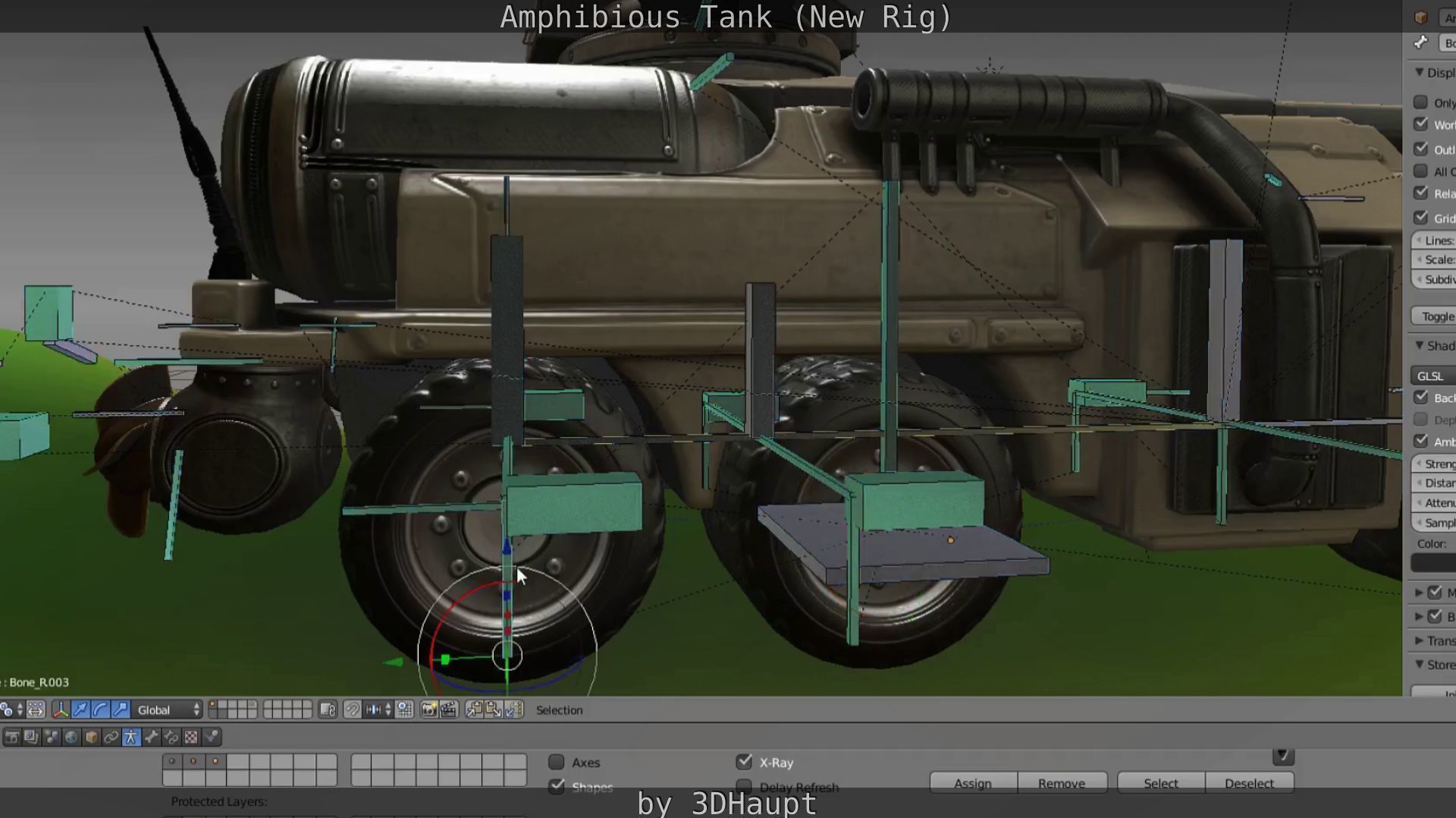 Amphibious Tank New Rig  Free low-poly 3D model_118