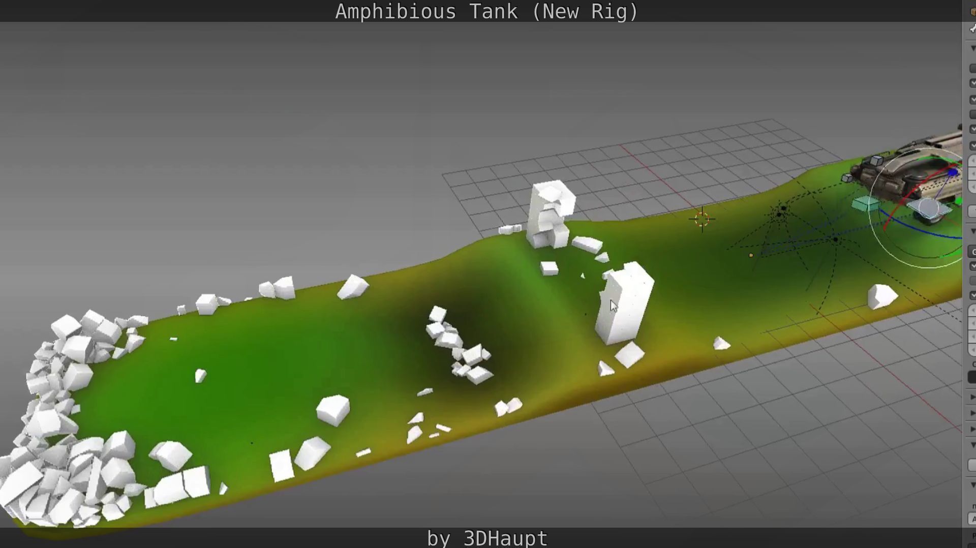 Amphibious Tank New Rig  Free low-poly 3D model_101