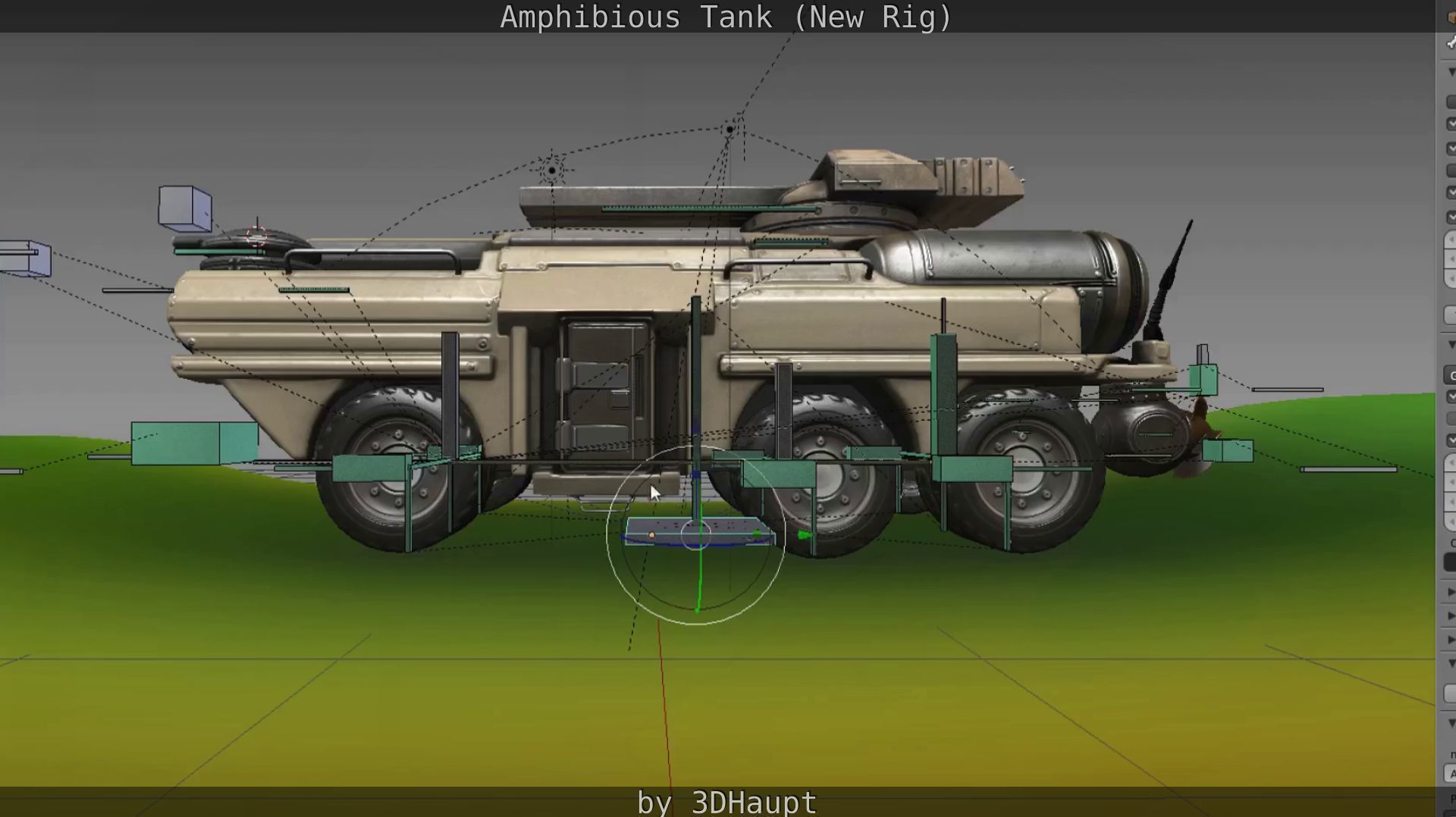 Amphibious Tank New Rig  Free low-poly 3D model_71