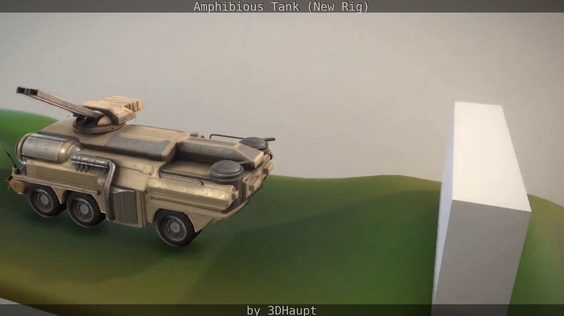 Amphibious Tank New Rig  Free low-poly 3D model_11