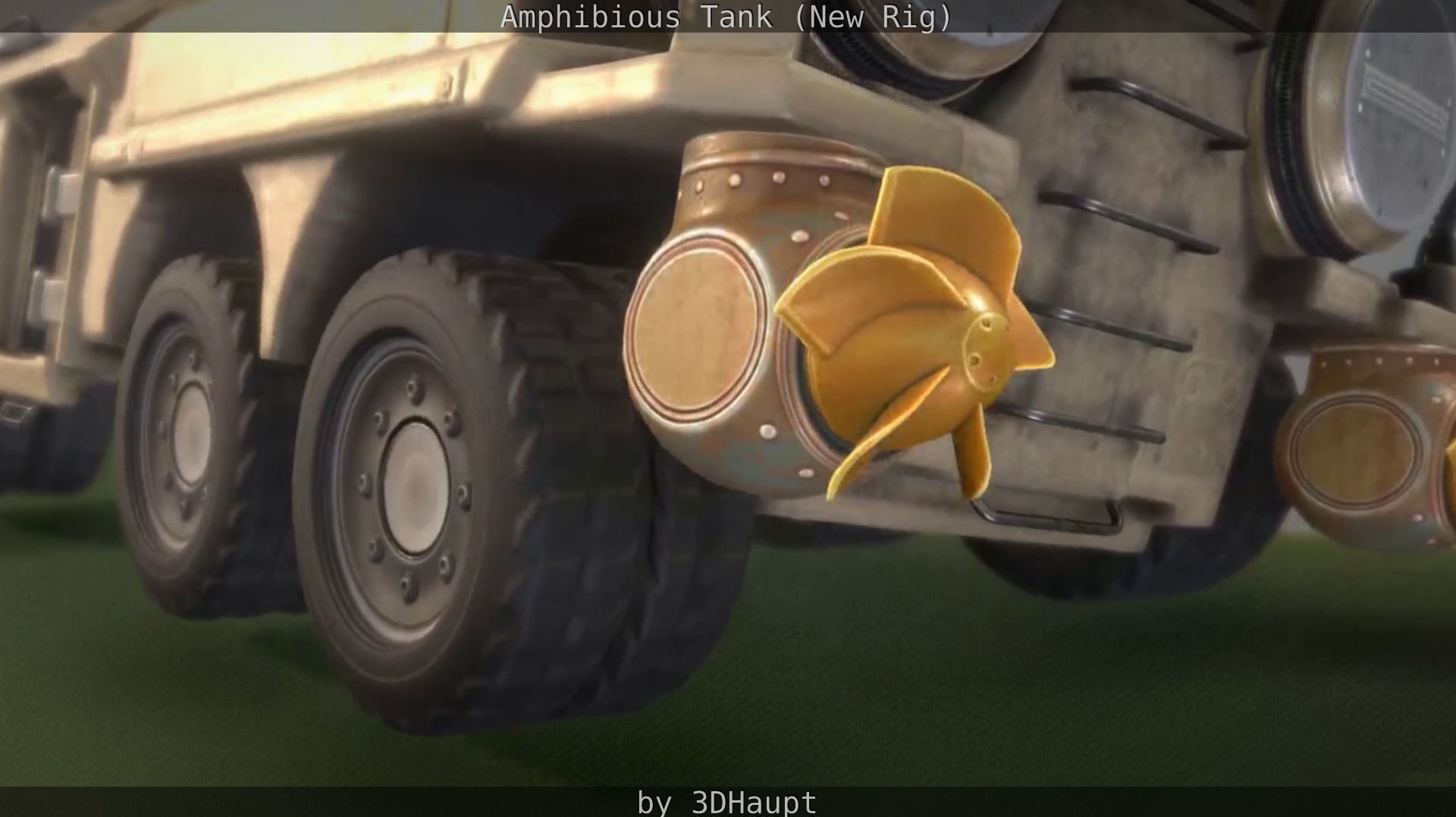 Amphibious Tank New Rig  Free low-poly 3D model_44