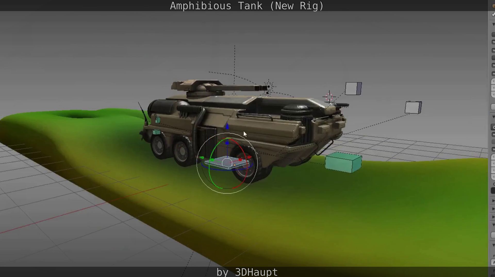 Amphibious Tank New Rig  Free low-poly 3D model_84