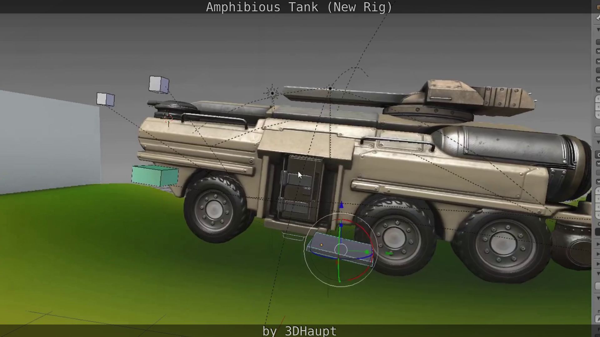 Amphibious Tank New Rig  Free low-poly 3D model_90