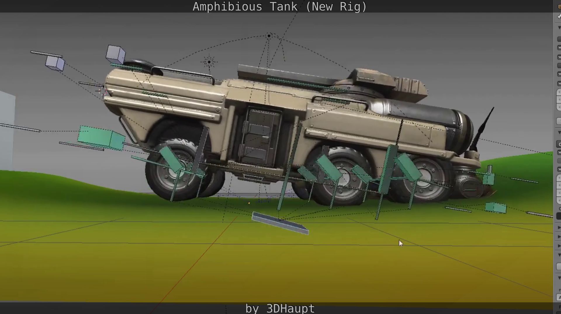 Amphibious Tank New Rig  Free low-poly 3D model_79