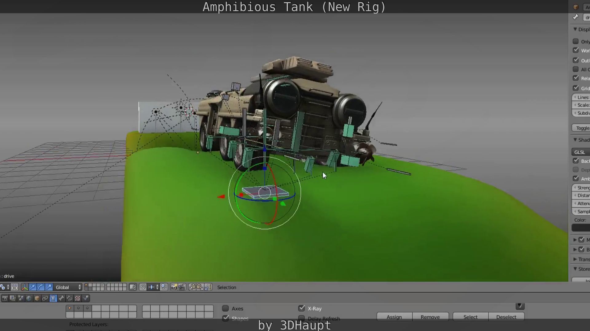 Amphibious Tank New Rig  Free low-poly 3D model_23