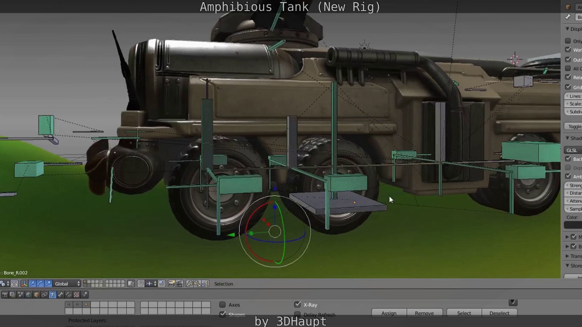 Amphibious Tank New Rig  Free low-poly 3D model_121