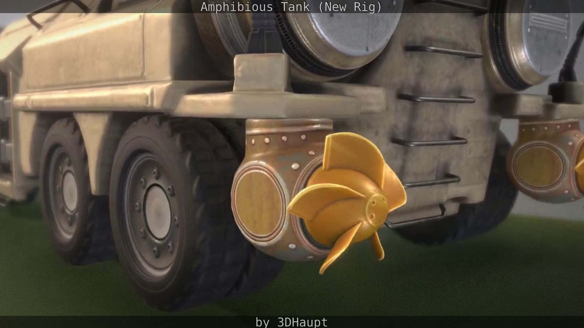 Amphibious Tank New Rig  Free low-poly 3D model_42