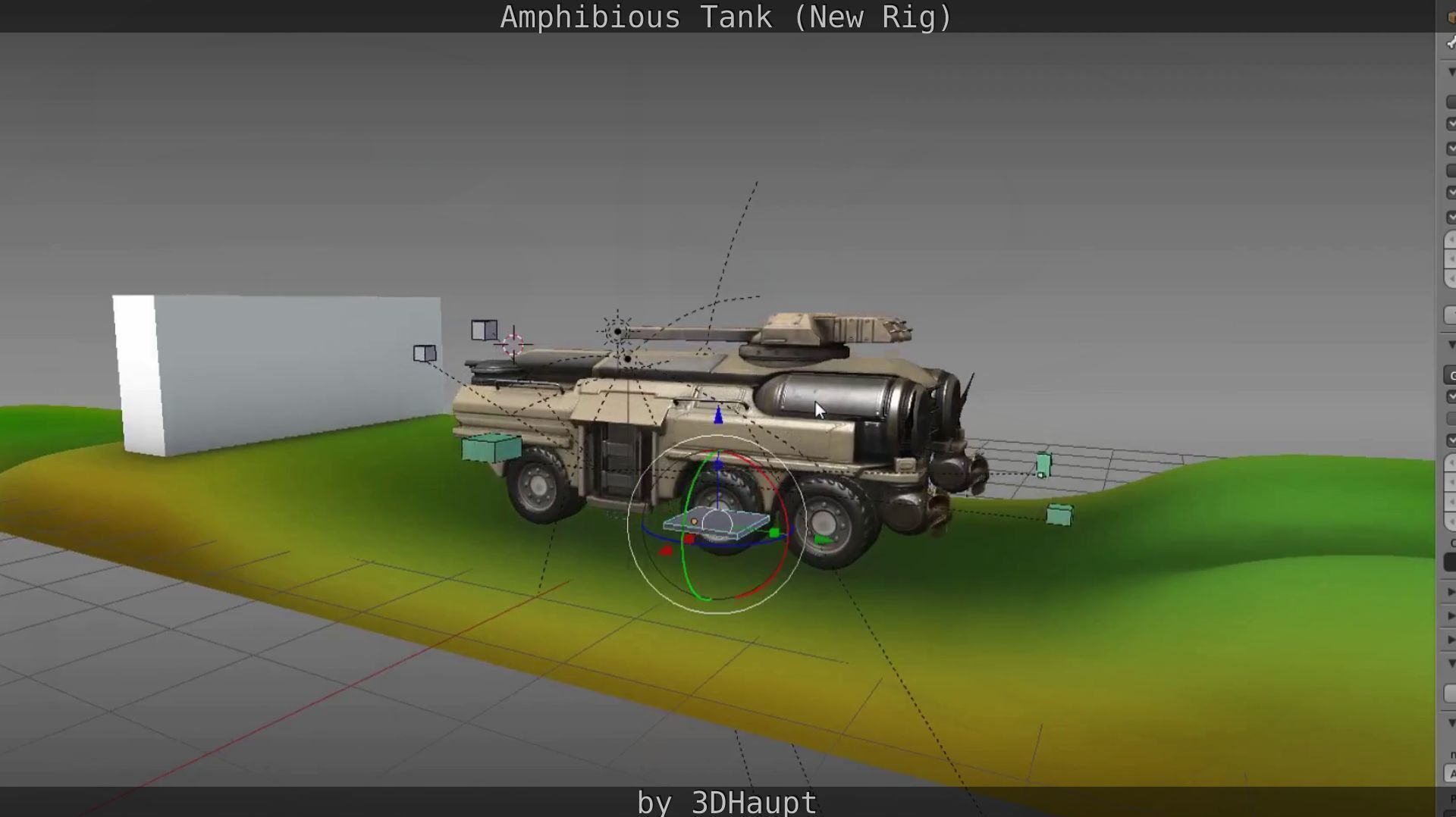 Amphibious Tank New Rig  Free low-poly 3D model_92