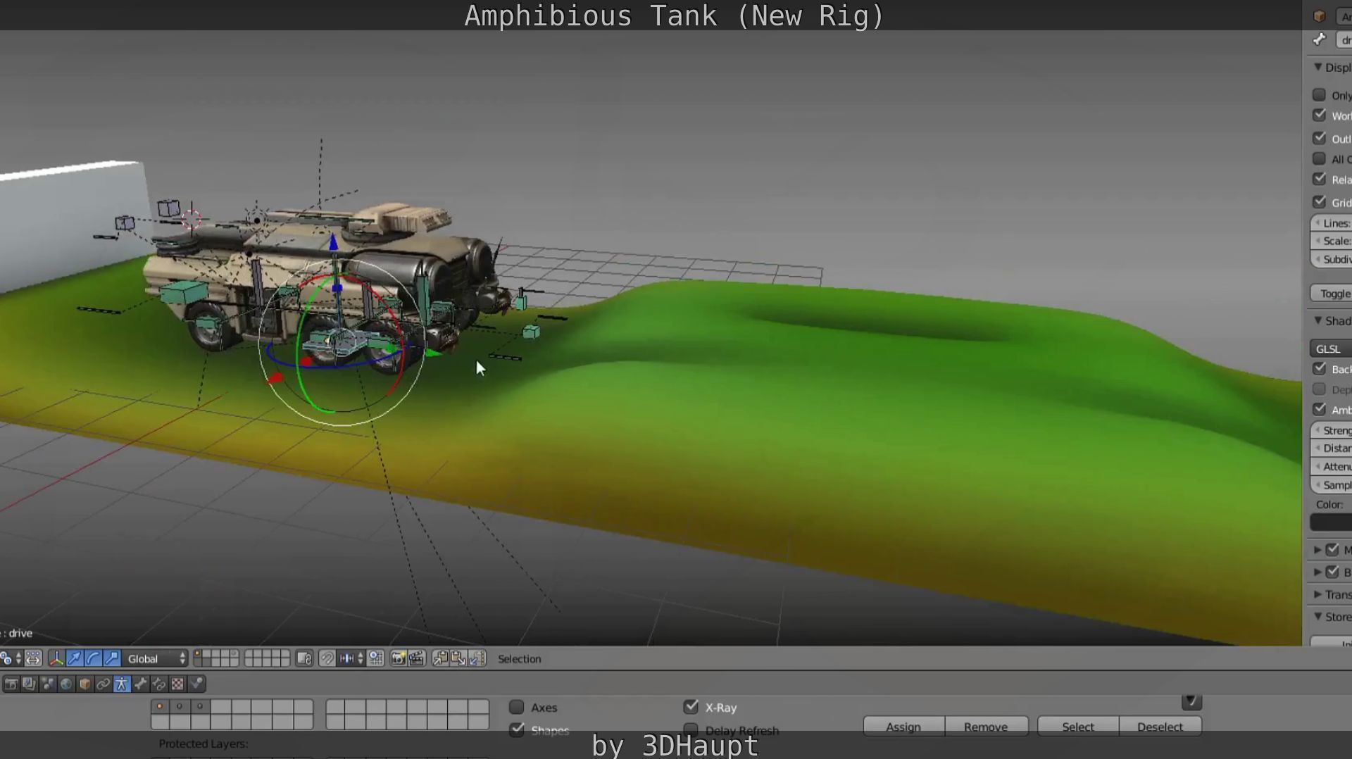 Amphibious Tank New Rig  Free low-poly 3D model_20