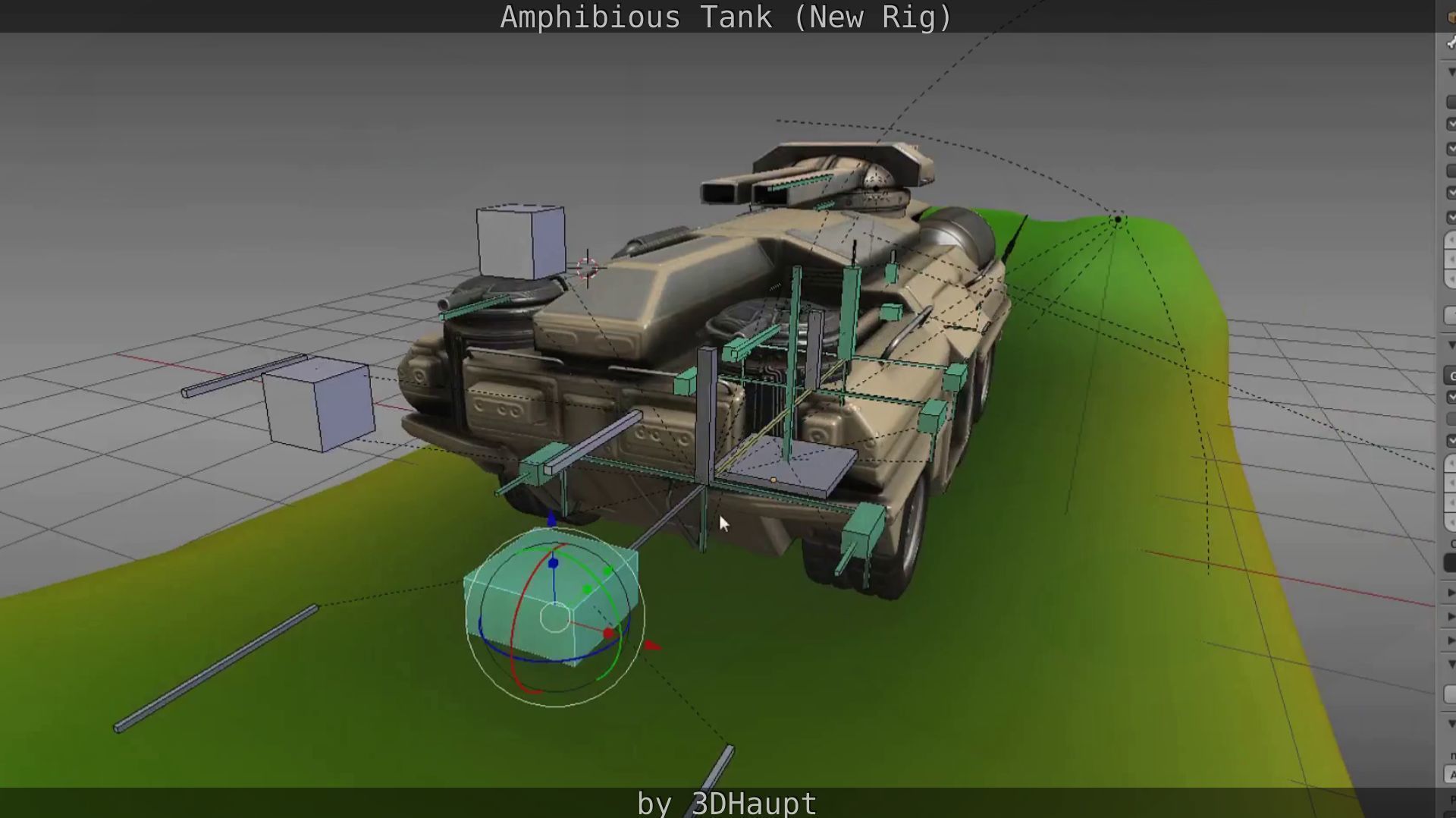 Amphibious Tank New Rig  Free low-poly 3D model_54