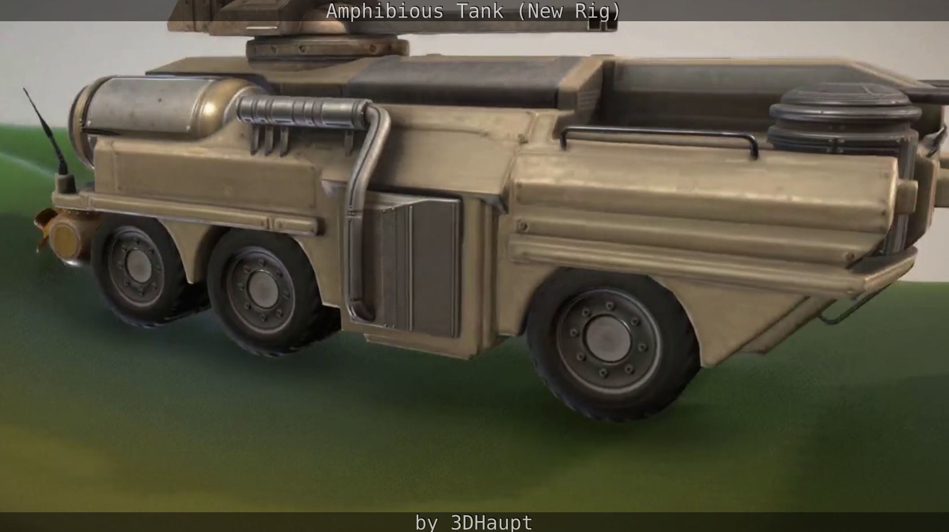 Amphibious Tank New Rig  Free low-poly 3D model_47