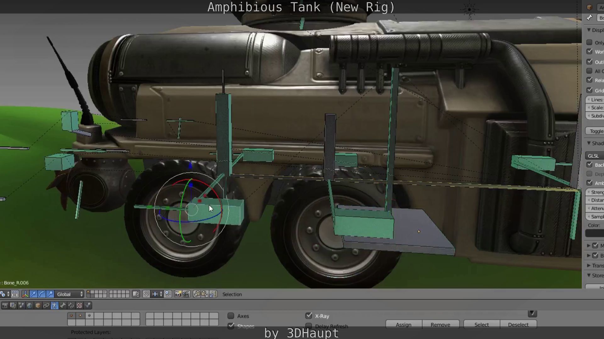 Amphibious Tank New Rig  Free low-poly 3D model_116
