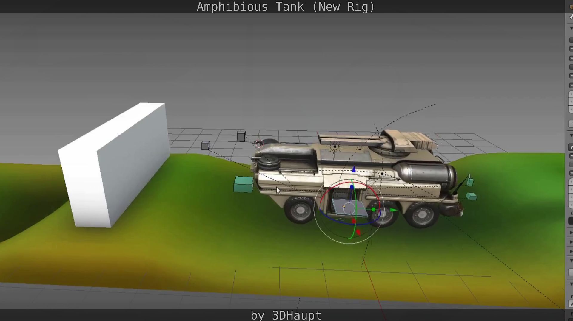 Amphibious Tank New Rig  Free low-poly 3D model_95