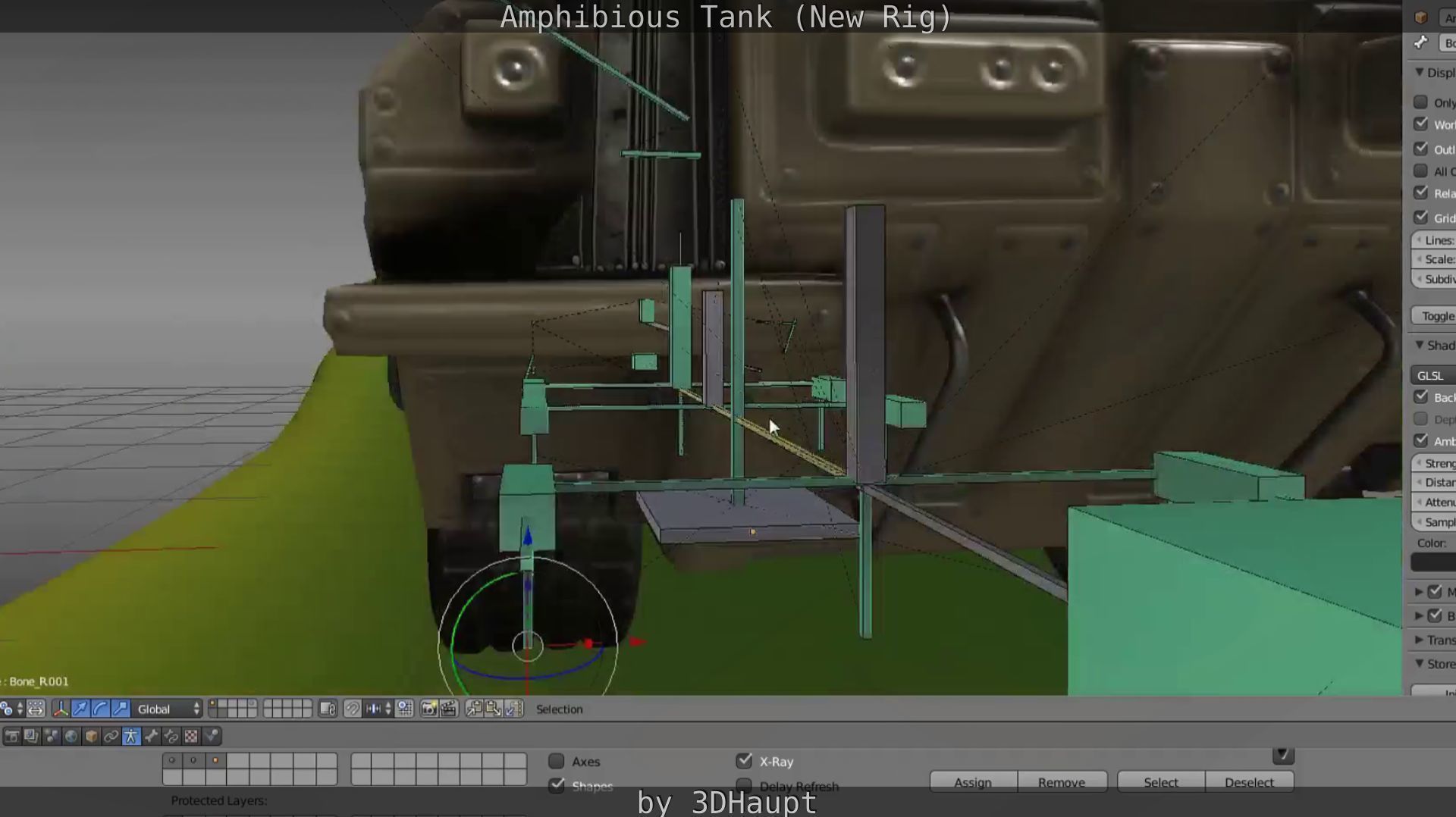 Amphibious Tank New Rig  Free low-poly 3D model_124