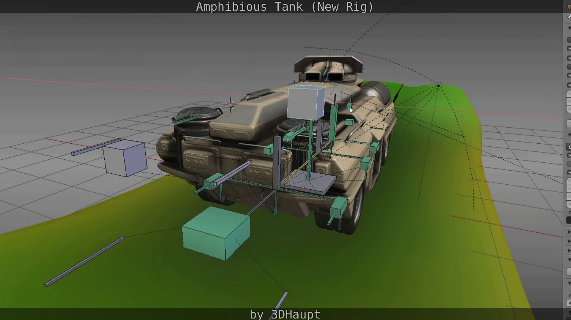 Amphibious Tank New Rig  Free low-poly 3D model_58