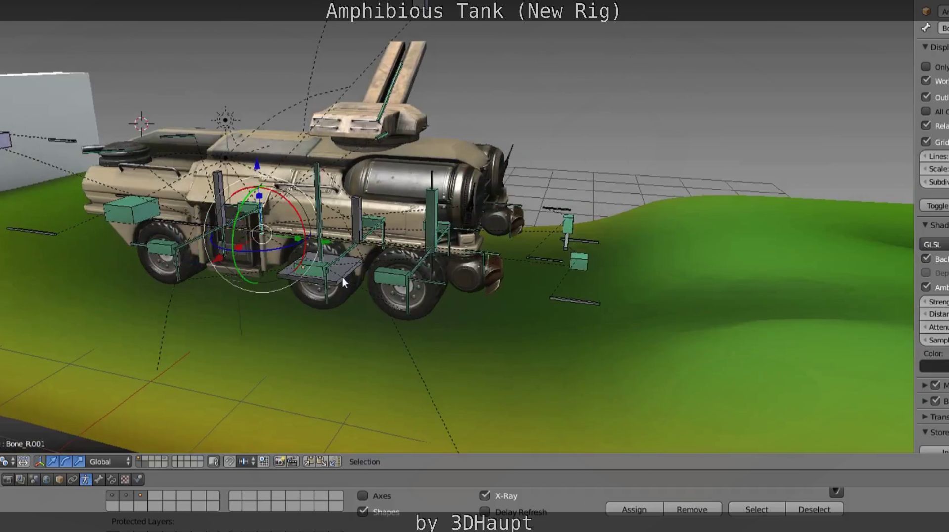 Amphibious Tank New Rig  Free low-poly 3D model_13