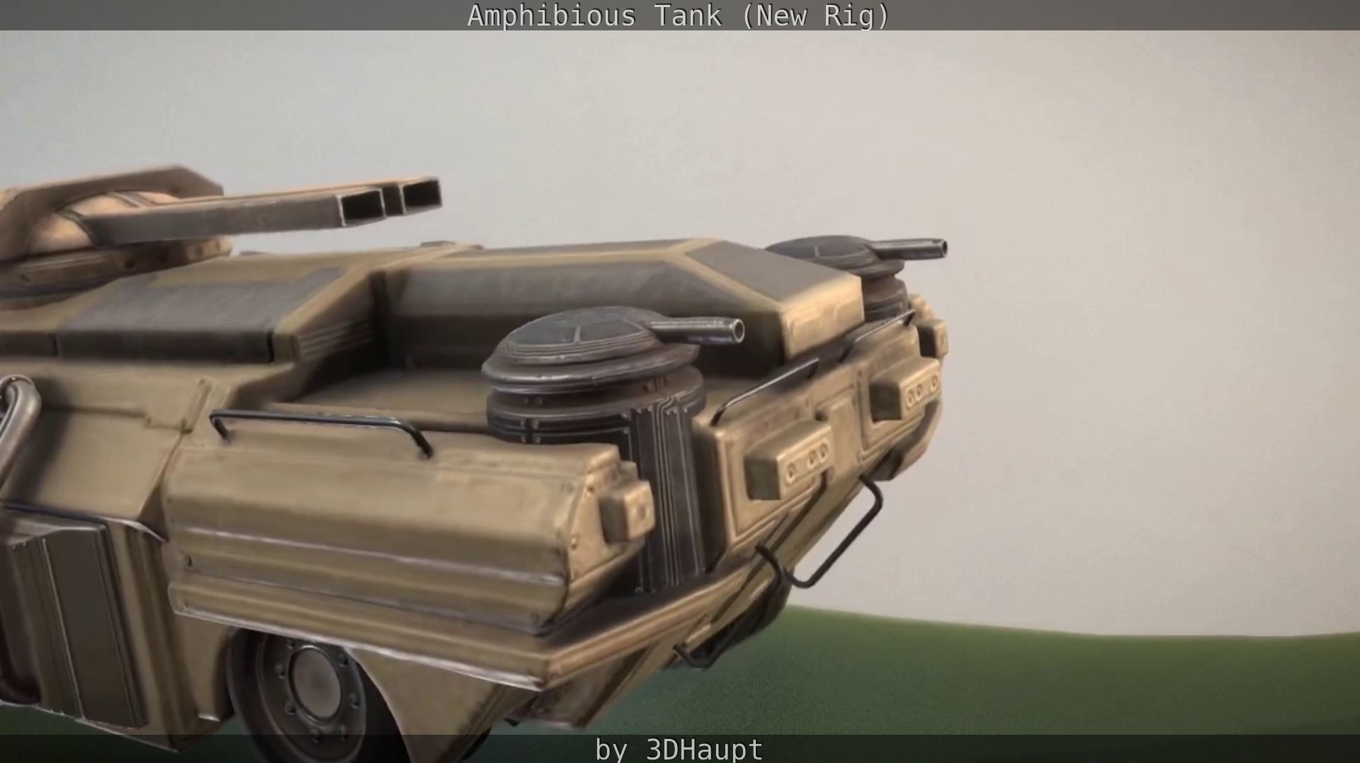 Amphibious Tank New Rig  Free low-poly 3D model_49