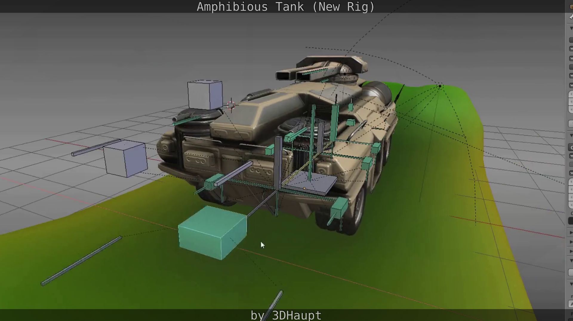 Amphibious Tank New Rig  Free low-poly 3D model_55