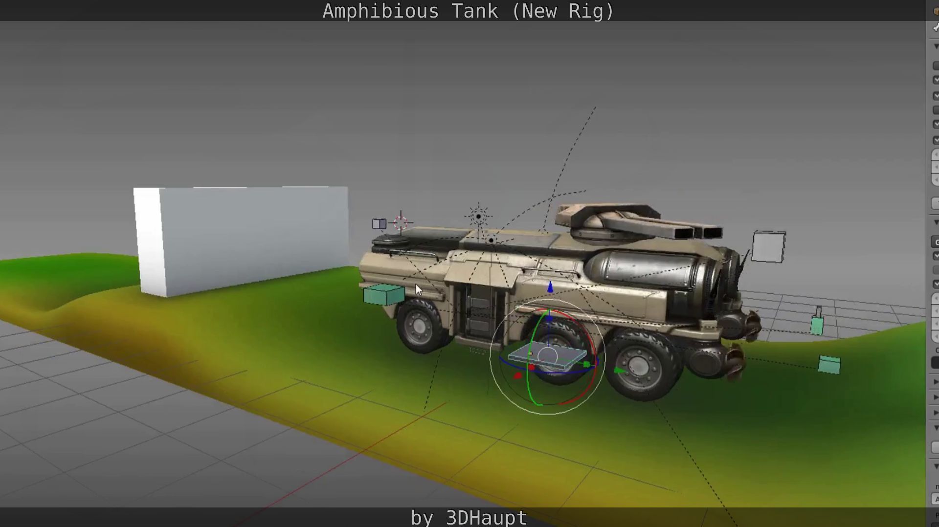 Amphibious Tank New Rig  Free low-poly 3D model_94
