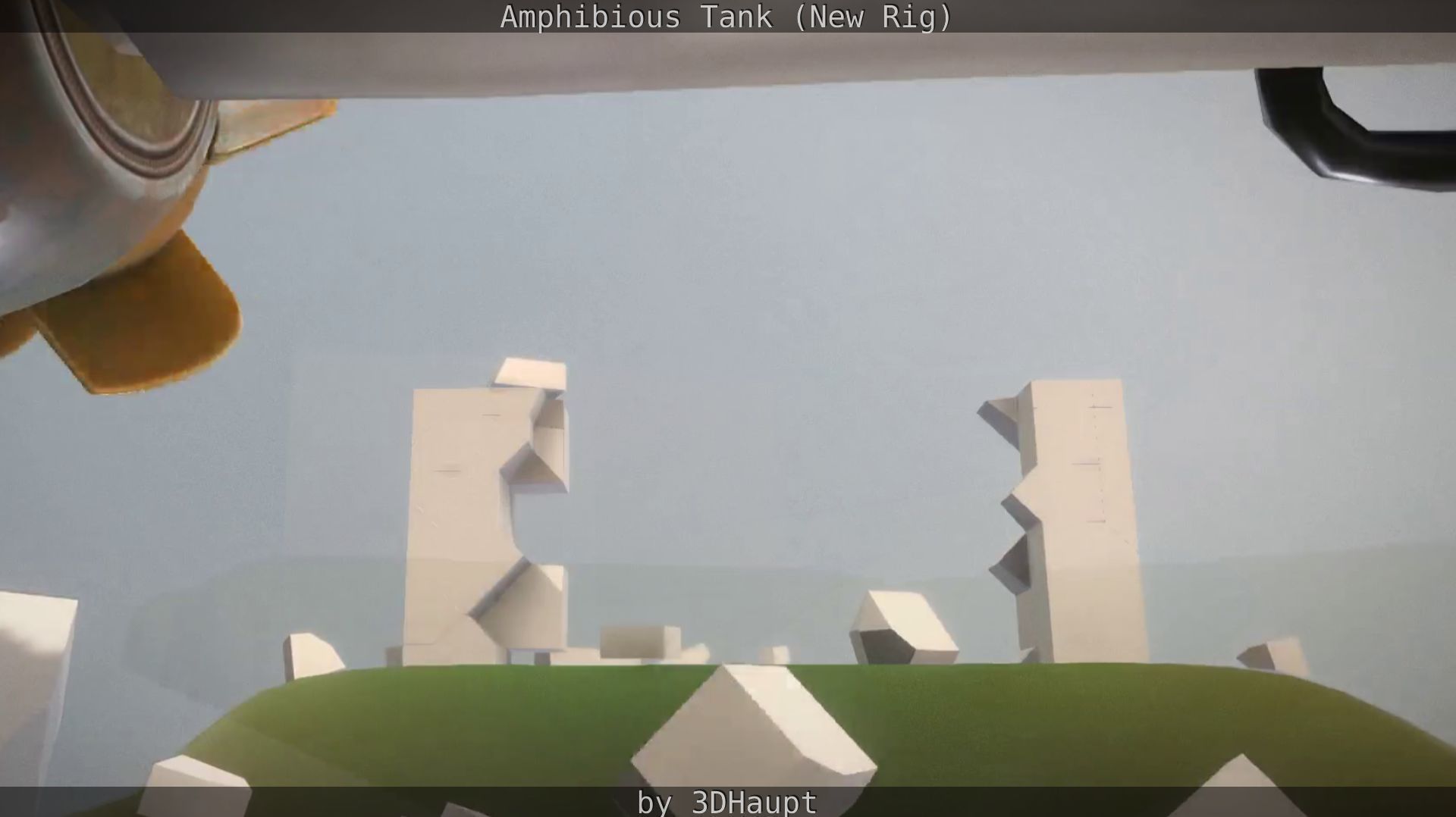 Amphibious Tank New Rig  Free low-poly 3D model_37