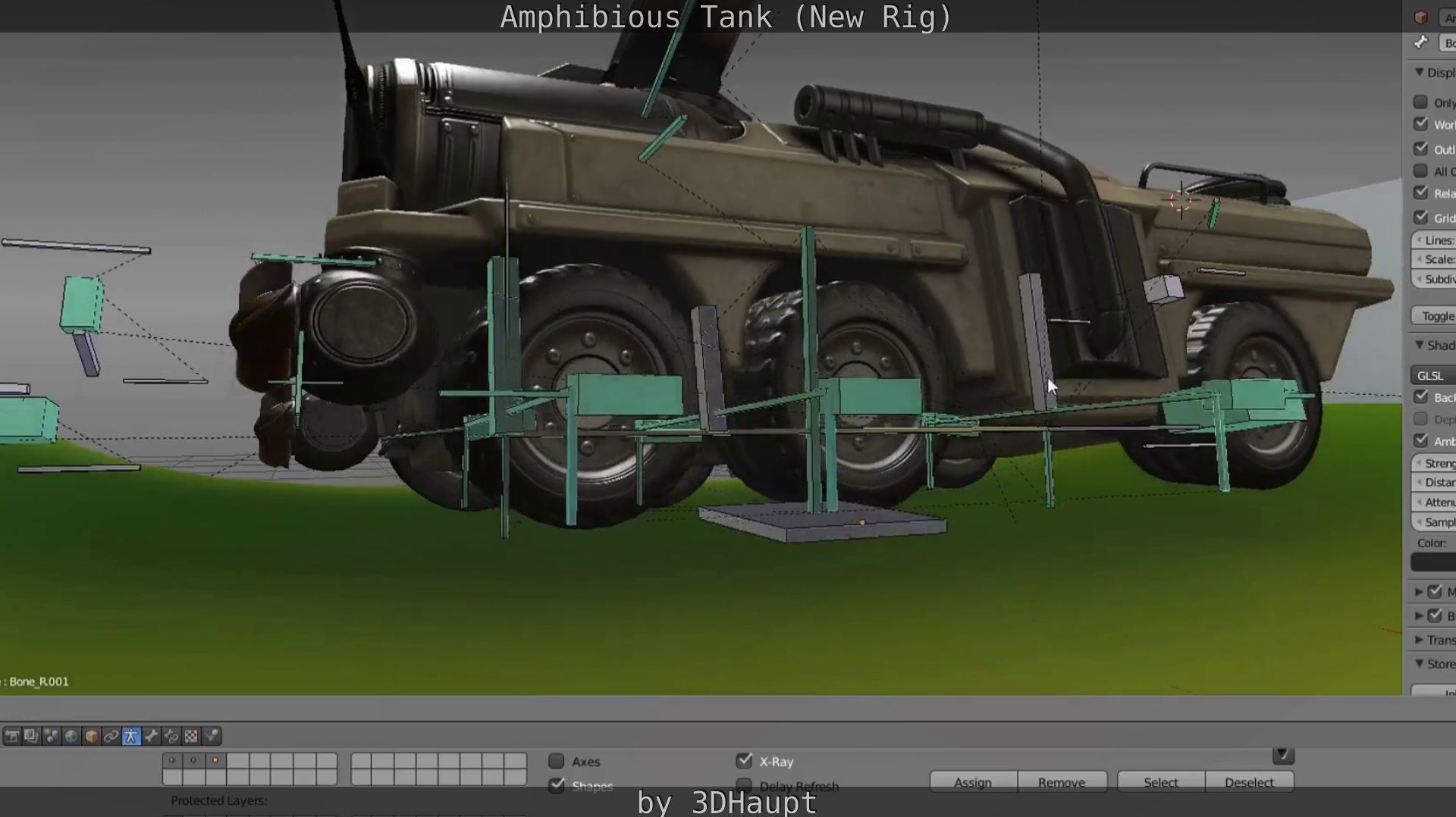 Amphibious Tank New Rig  Free low-poly 3D model_122