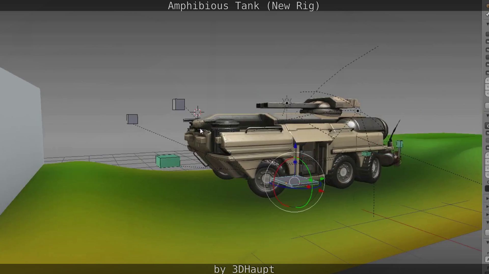 Amphibious Tank New Rig  Free low-poly 3D model_104