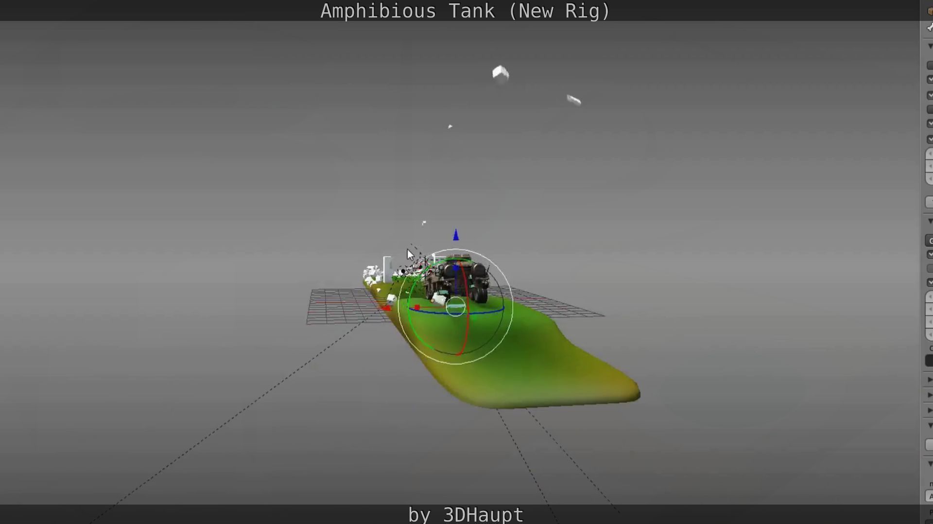 Amphibious Tank New Rig  Free low-poly 3D model_99