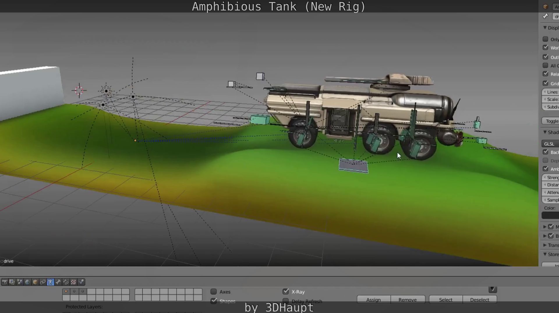 Amphibious Tank New Rig  Free low-poly 3D model_22