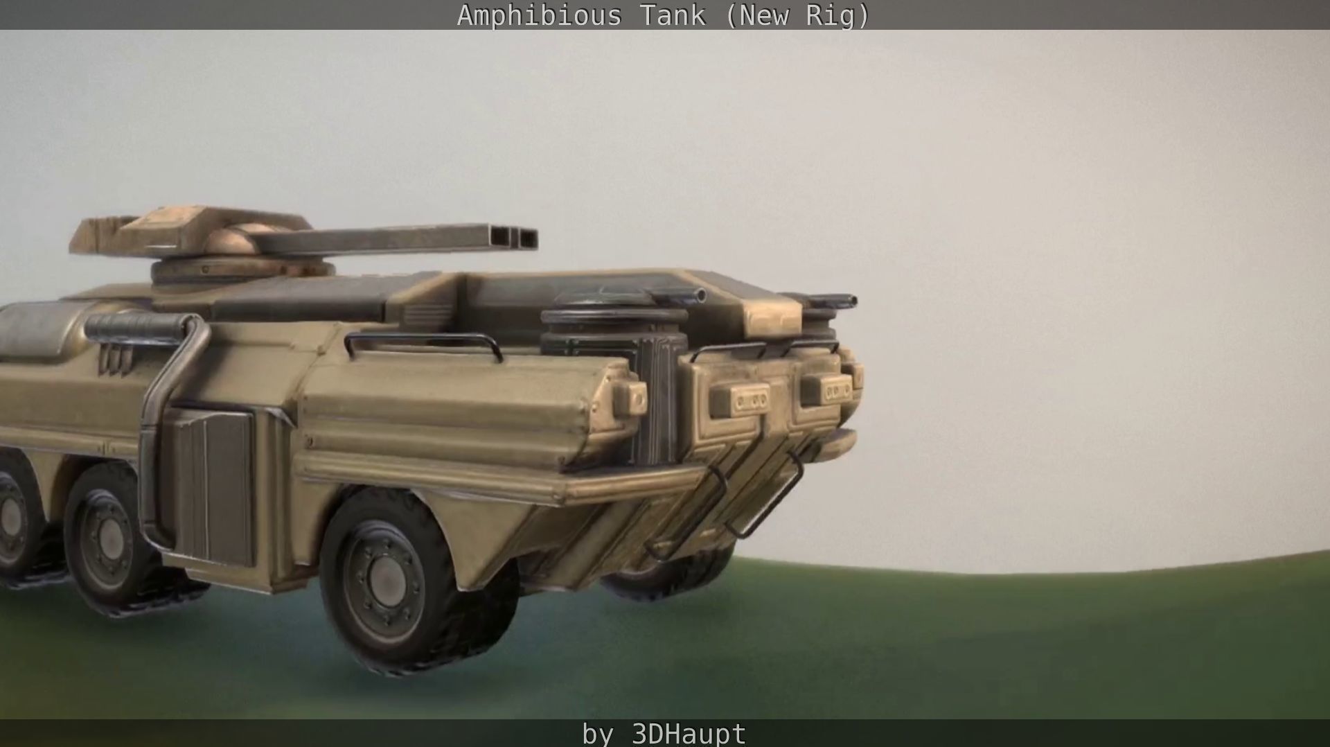 Amphibious Tank New Rig  Free low-poly 3D model_52
