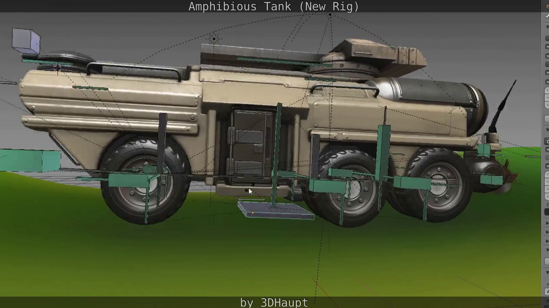 Amphibious Tank New Rig  Free low-poly 3D model_73