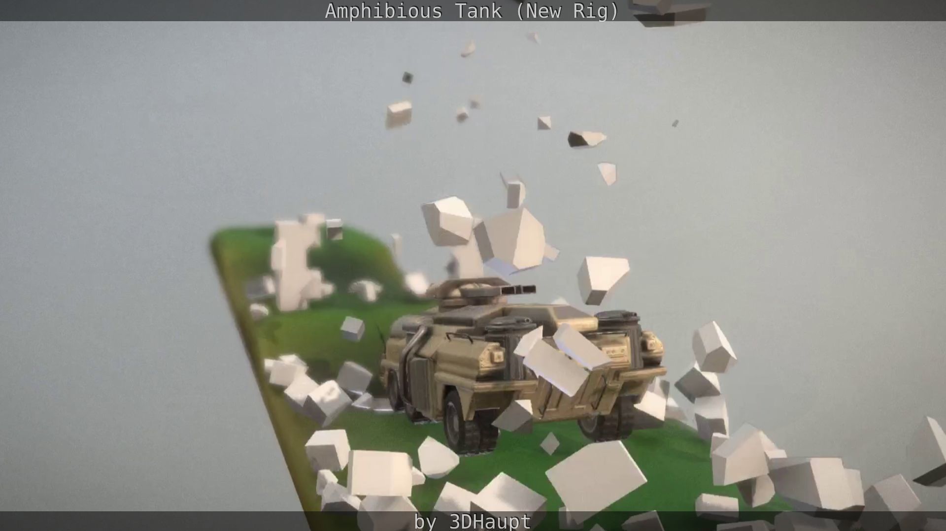 Amphibious Tank New Rig  Free low-poly 3D model_38